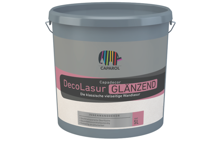 Lazura lucioasa pentru pereti interiori Capadecor DecoLasur Glanzend 5Kg