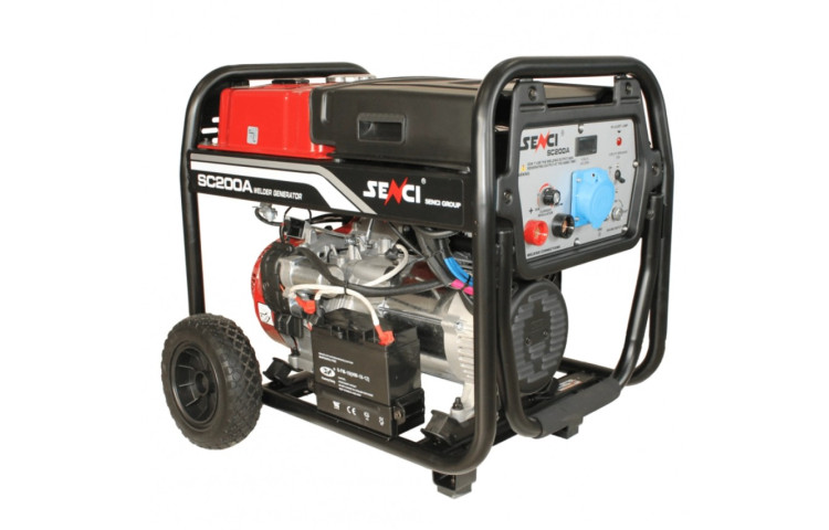 Generator de curent și sudură SENCI SC-200A, 5.5 kW, 230V, benzină, demaraj electric