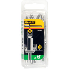 STANLEY Nituri aluminiu 4x12 mm, 15 bucati