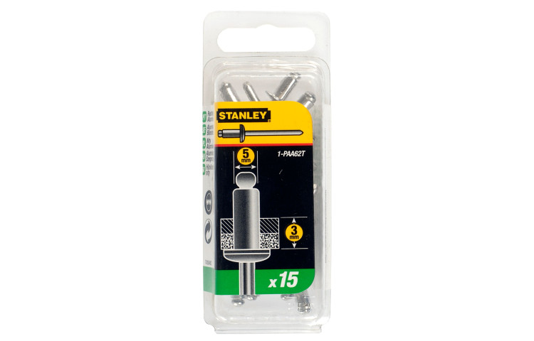 STANLEY Nituri aluminiu 5x3 mm, 15 bucati