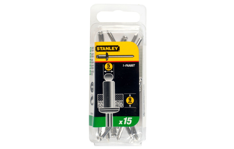 STANLEY Nituri aluminiu 5x9 mm, 15 bucati