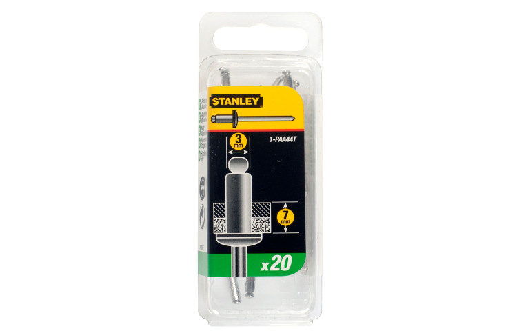STANLEY Nituri aluminiu 3x7 mm, 20 bucati