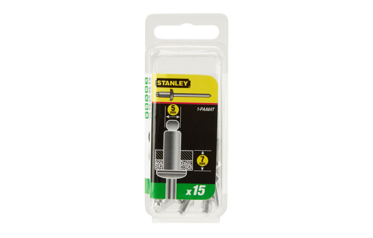 STANLEY Nituri din aluminiu 5x7 mm, 15 bucati