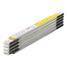Metru pliabil lemn SOLA HF 2/10 alb/galben 2 m