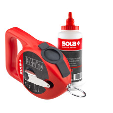 Set trasor cu fir 30 m si pudra creta rosie SOLA CLG30 CPR230