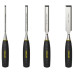Set dalti lemn STANLEY 5002, 4 buc, 6 / 12 / 18 / 25 mm, cu piatra de ascutit